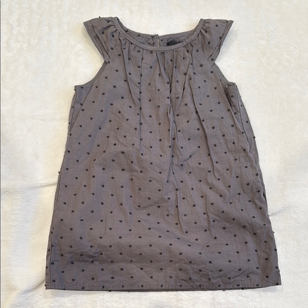 Victoria Beckham Gray Polka Dot Kids Dress